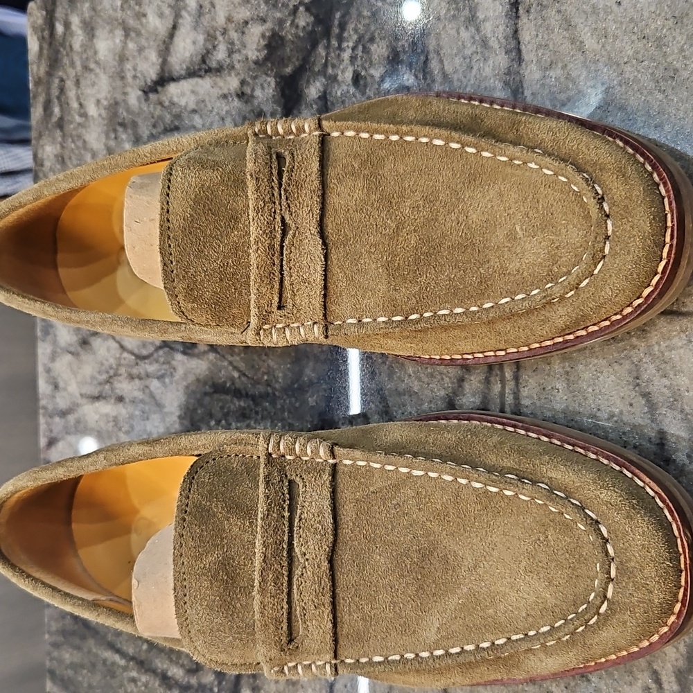 Sperry 8.5 Green Suede Loafer Shoes Never Worn